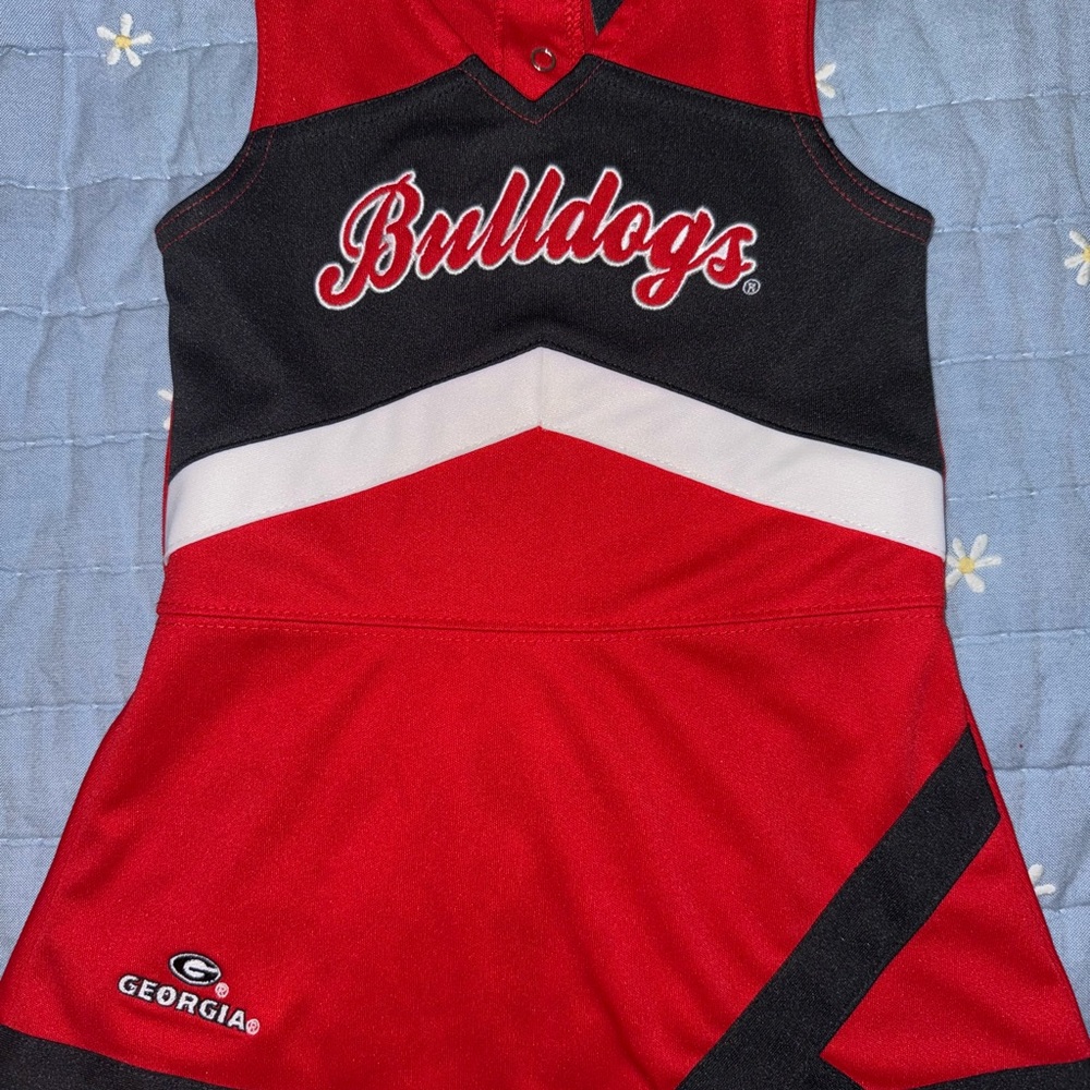 Kids Bulldogs Cheer Dress - Red and Black